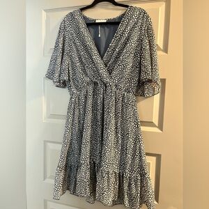 Kirundo Blue Leopard Dress